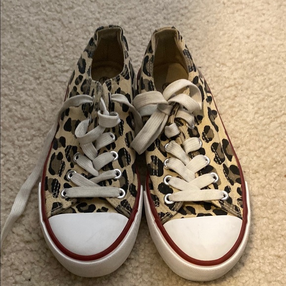 Other - Leopard Print Canvas Sneakers‎